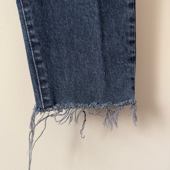 FREE PEOPLE WE THE FREE DISTRESSED, FRAYED HEM, BUTTON FLY SKINNY JEANS 28 - Picture 7 of 14